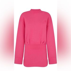 THE ATTICO NWOT - PALMER LONG SLEEVE COTTON FLEECE MINIDRESS